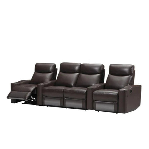 Davies Chicago 4 Seat Home Theatre Lounge - Brown